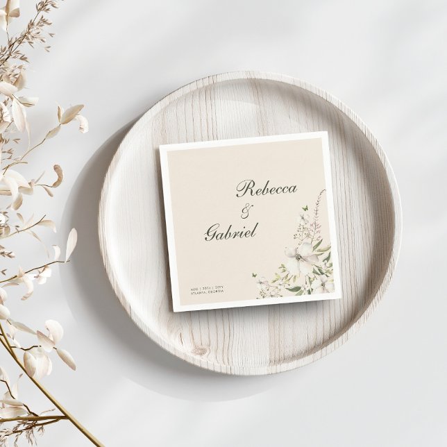 Elegante kalligraphische Hochzeit der Wasserfarben Serviette (Von Creator hochgeladen)