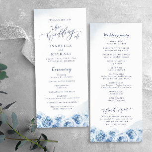 Elegante kalligraphische Hochzeit mit Blütenblumen Programm