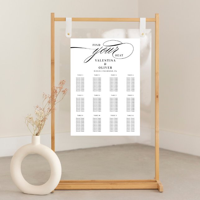 Elegante kalligraphische Hochzeitsstiftung Poster (Von Creator hochgeladen)
