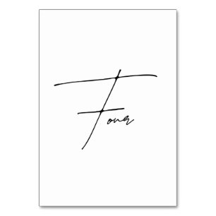 Elegante kalligraphische Hochzeitstil, Tabelle 4 T Tischnummer