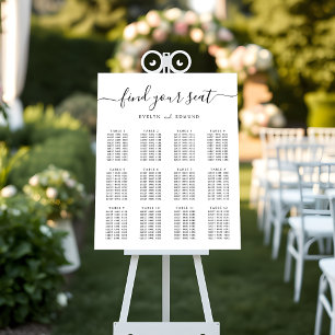 Elegante kalligraphische Hochzeitstisch Poster