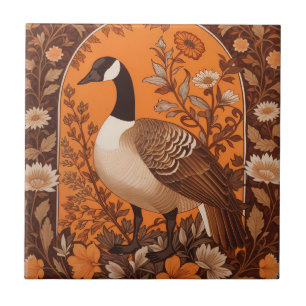 Elegante Kanadagans, inspiriert von William Morris Fliese