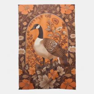 Elegante Kanadagans, inspiriert von William Morris Geschirrtuch