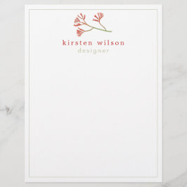 Elegante Kangaroo Paw Blume - Personalisiert Briefbogen