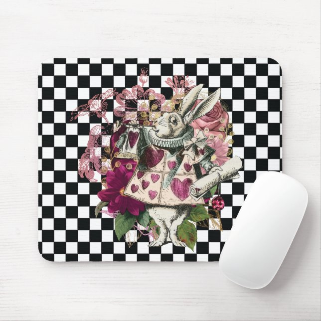 Elegante Kaninchen-Alice im Wunderland Mousepad (Mit Mouse)