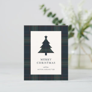 Elegante Karo-Christmas-Karte zum kleinen Preis