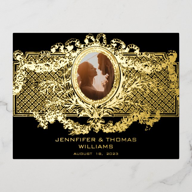 Elegante Karte mit benutzerdefiniertem Medallion-F (Vorderseite)