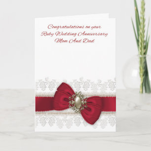 Elegante Karte zum Hochzeitstag von Mama und Papa 
