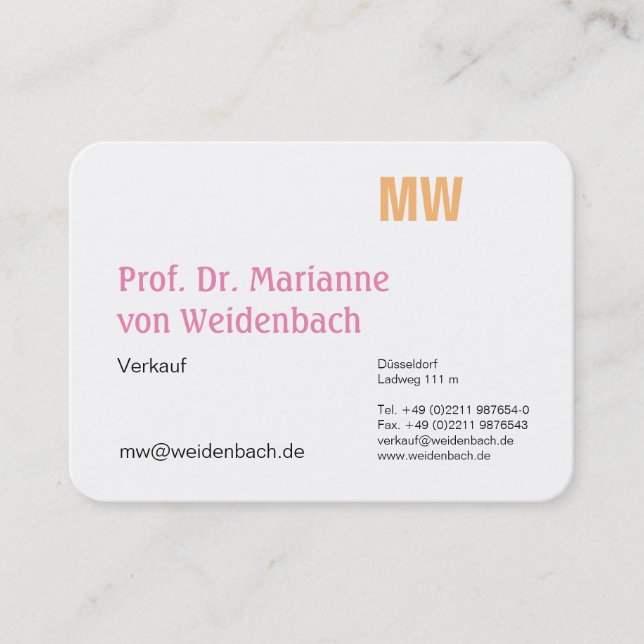 Elegante Karten (Vorderseite)