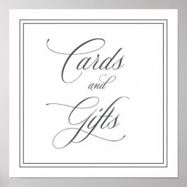Elegante Karten und Geschenke für Hochzeiten Poster