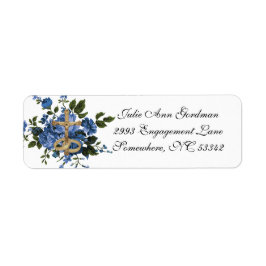Elegante katholische blaue Rose Hochzeit