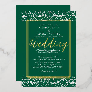 Elegante katholische Einladung zur Hochzeit