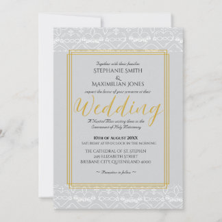 Elegante katholische Einladung zur Hochzeit