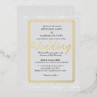 Elegante katholische Hochzeitseinladung Folieneinladung