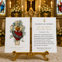 Elegante, katholische Hochzeitskarte