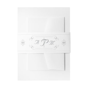 Elegante katholische Mit Monogramm Hochzeitband Einladungsbanderole