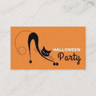 Elegante Katze, Halloween-Party Ticket Einladung