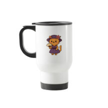 Elegante Katze mit Ventilator-Tasse
