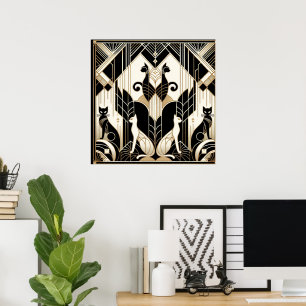 Elegante Katze Poster