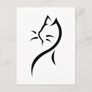 Elegante Katze Postkarte