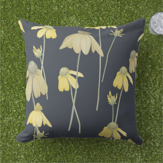 "Elegante Kegelblumen-Outdoor-Kissen" Kissen