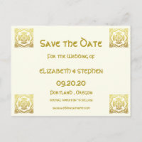 Elegante keltische Hochzeit Elfenbein Faux Gold ke