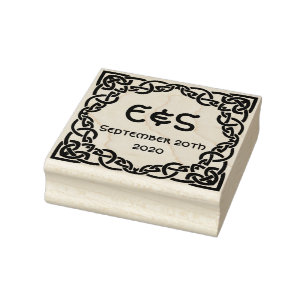 Elegante keltische Hochzeit Keltischer Knoten Gummistempel