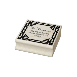 Elegante Keltische Rahmen-Rücksendeadresse Gummistempel