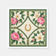Elegante Kentucky Derby Reitsport-Papier-Serviette