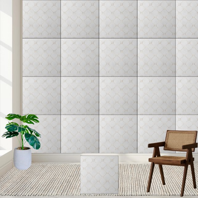 Elegante Keramik aus weißem Marmor Tile Fliese (Elegant White Marble Mosaic Ceramic Tile)