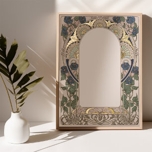 Elegante Ketubah-Handschrift im Jugendstil Foliendrucke