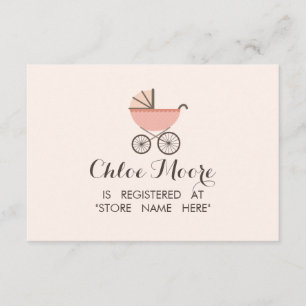 Elegante Kinderwagen Mädchen Baby Shower Geschenke Begleitkarte