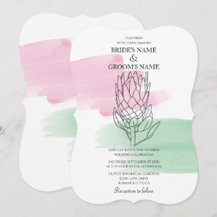 Elegante King Protea Einladung