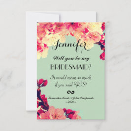 Elegante Kirschblüten auf rustikalen Aquamarinen Einladung