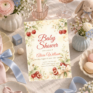 Elegante Kirschblüten-Baby-Party Einladung