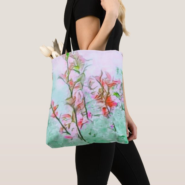 Elegante Kirschblüten Klassische Tote Tasche (Von Nahem)