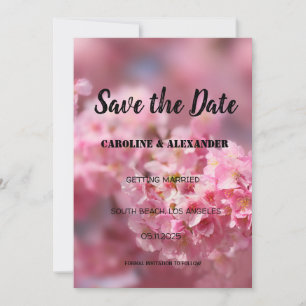 Elegante Kirschblüten-Sakura-Blumenhochzeit Save The Date