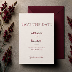 Elegante Kirsche Vanille Minimalistische Moderne H Save The Date