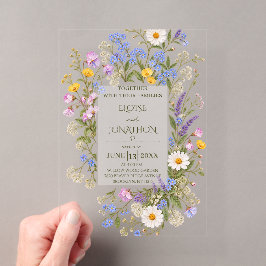 Elegante klare Acryl-Hochzeitseinladung Acryleinladungen