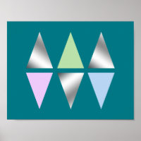 elegante, klare Imitate silberne geometrische Drei