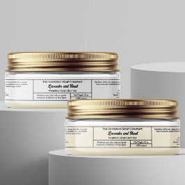 Elegante klare oder weiße Hautcreme-Glas-Label 1"x Aufkleber