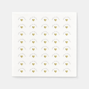 elegante, klare und einfache Liebe, weiß Serviette