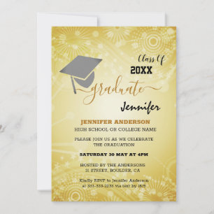 Elegante Klasse 20XX, Foto, Topper-Abschluss Einladung