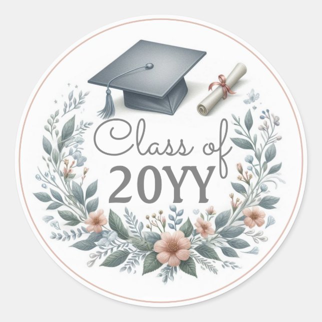 Elegante Klasse des Umschlag Aufklebers Runder Aufkleber (Vorderseite)