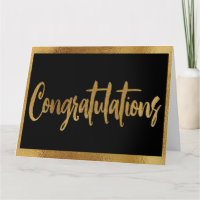 Elegante Klassik Black & Imitate Gold Herzlichen G