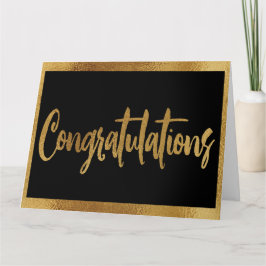 Elegante Klassik Black & Imitate Gold Herzlichen G Karte