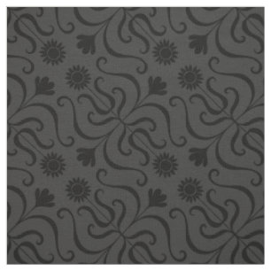 Elegante Klassik Floral Damask Sonnenblumenkohle Stoff