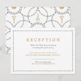 Elegante Klassik Vintage Hochzeit Empfang Karte
