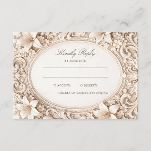 Elegante klassische barocke Rahmen-RSVP Begleitkarte