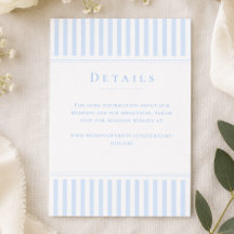 Elegante klassische blaue Streifen-Hochzeitsdetail